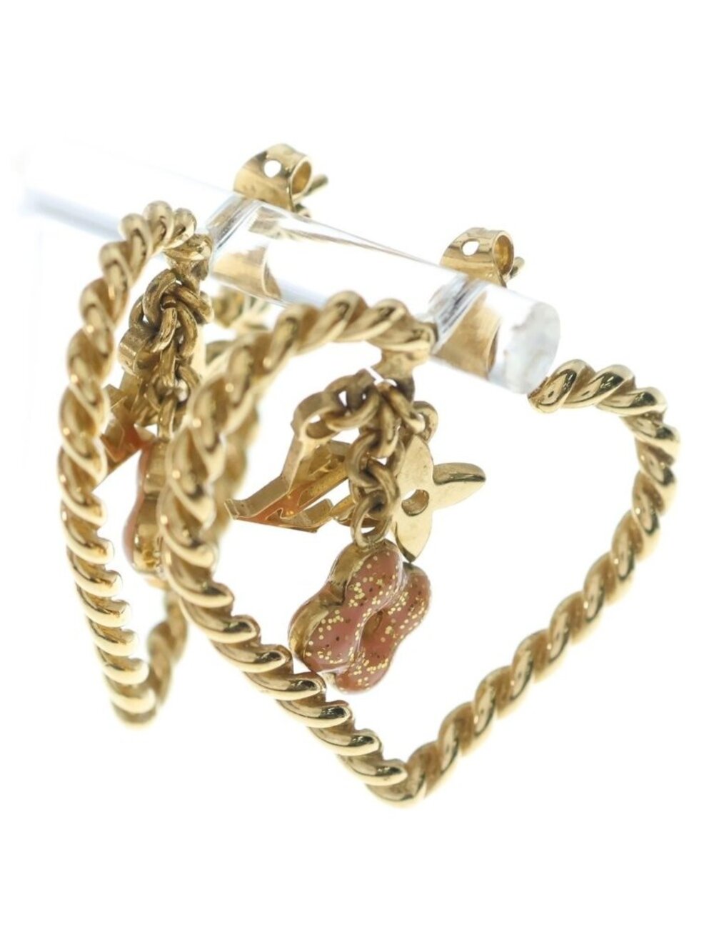 Louis Vuitton Sweet Monogram Boucle D'earrings in My LV Heart Earrings Gold